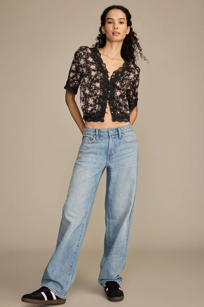 WOMENS LUCKY BRAND THE BAGGY ANKLE LENGTH - TOP NOTCH WASH