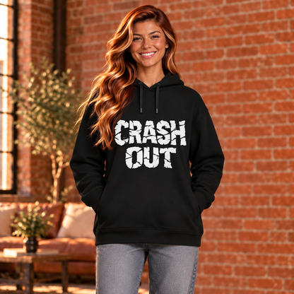 CRASH OUT Women's Organic Cotton Blend Side Pocket Hoodie Sweatshirt