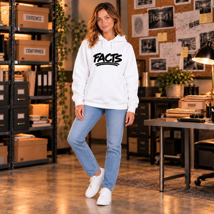Facts Women's Organic Cotton Blend Side Pocket Hoodie Sweatshirt