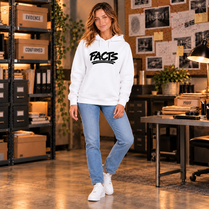 Facts Women's Organic Cotton Blend Side Pocket Hoodie Sweatshirt