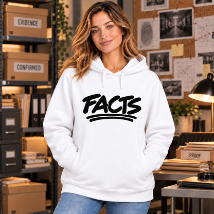 Facts Women's Organic Cotton Blend Side Pocket Hoodie Sweatshirt
