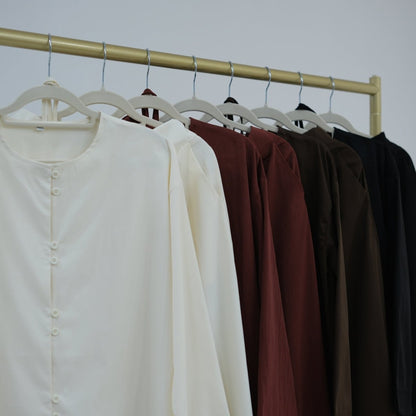 Button-Front Longline Top & Wide-Leg Trouser Set
