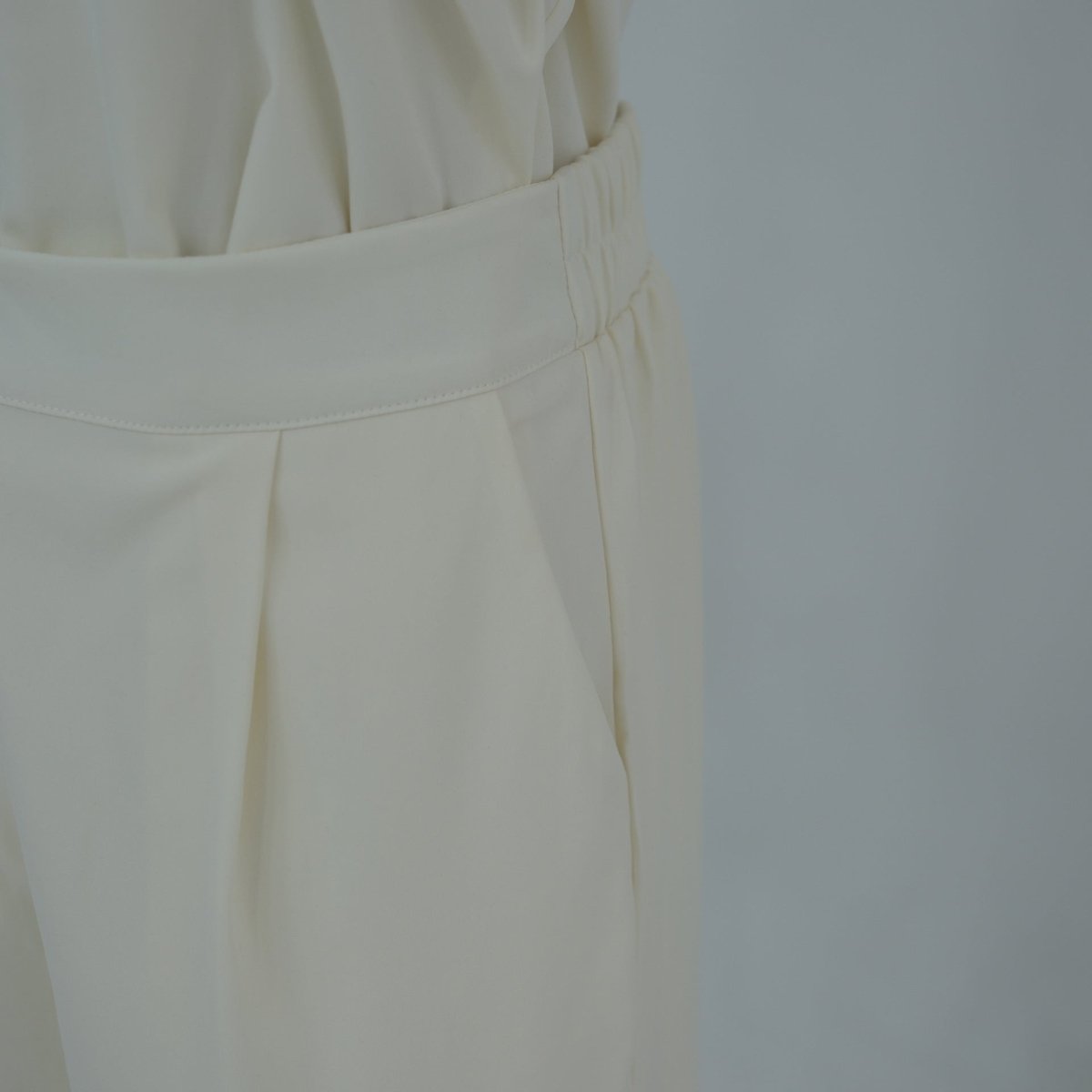 Button-Front Longline Top & Wide-Leg Trouser Set