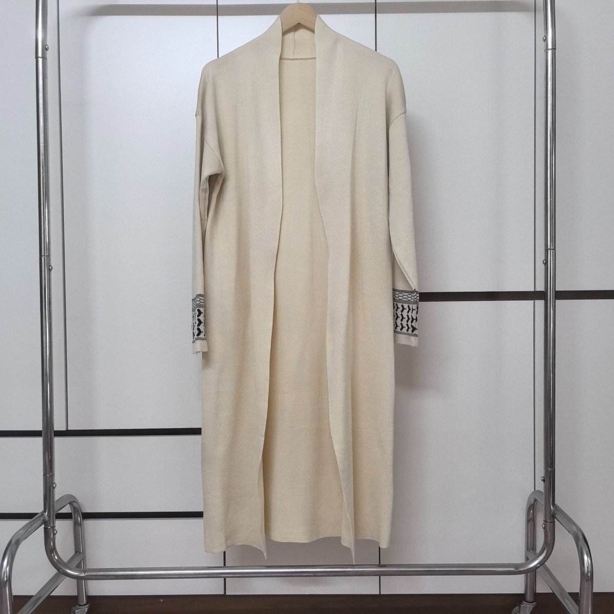 Geometric Jacquard-Trim Ribbed Knit 3-Piece Set