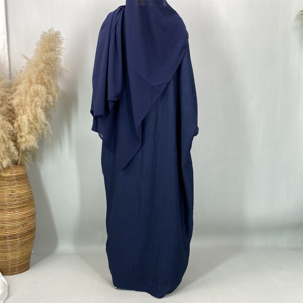 Ruched Drawstring Batwing Top & Wide-Leg Trousers Co-ord Set